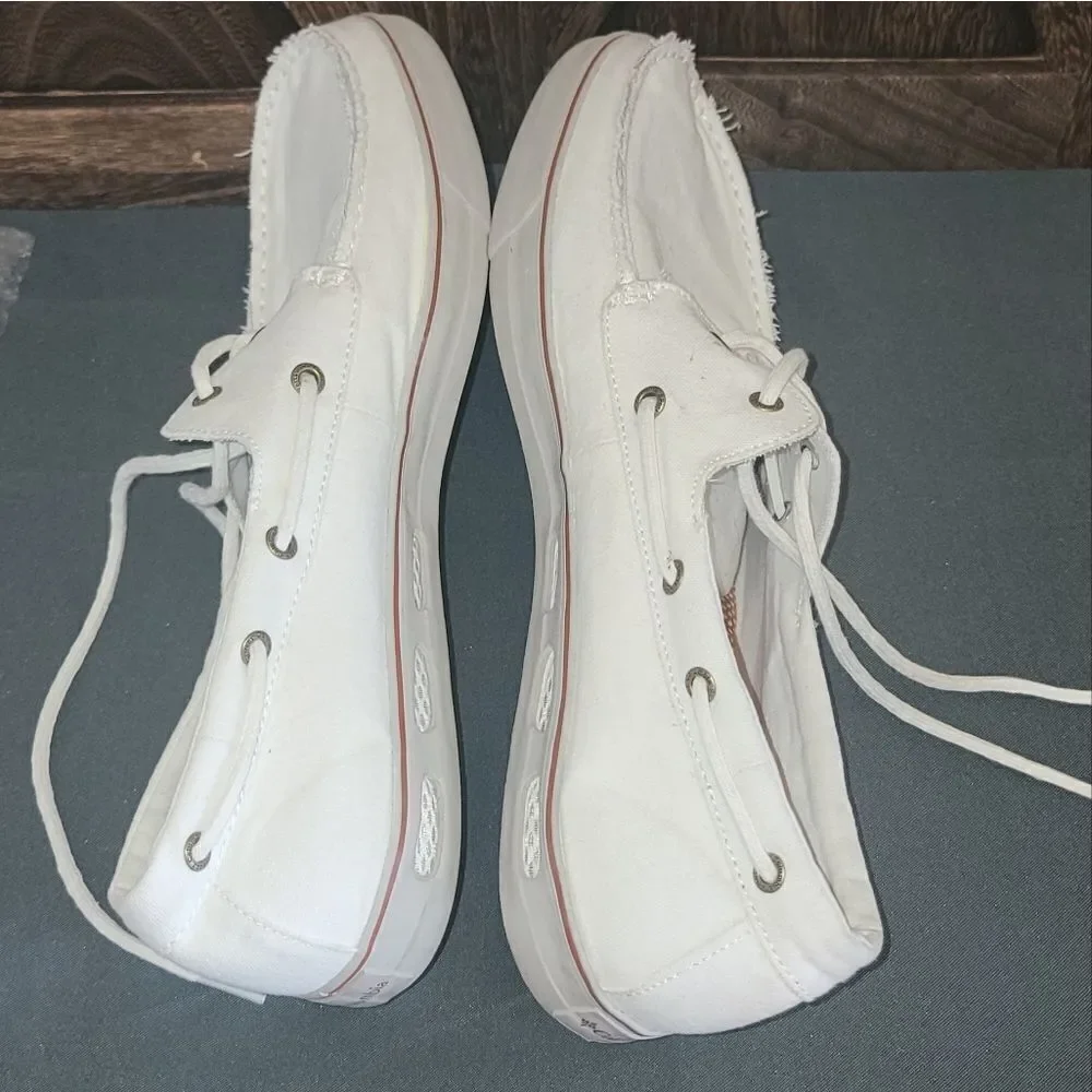 Columbia Vulc N Vent Boater Topsider Lace Shoes Seaside White Men's Size 14